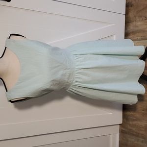 Lauren James Green Seersucker Dress